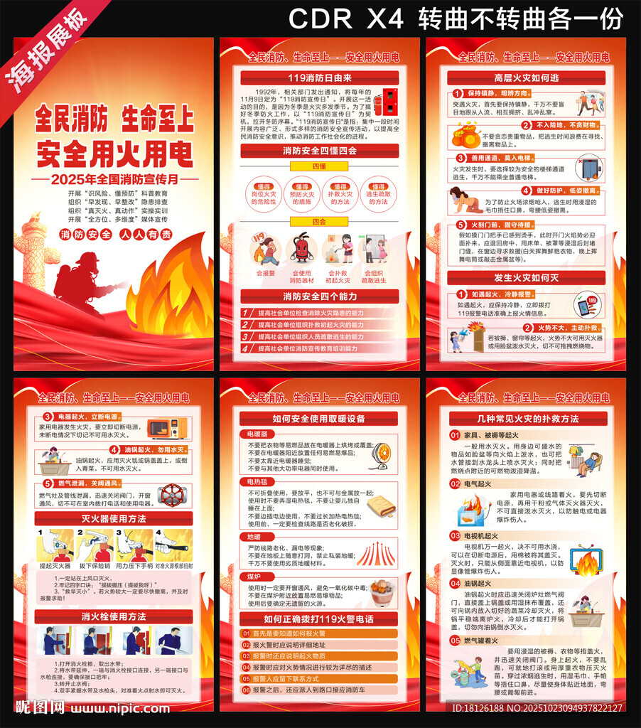 2025消防月海报
