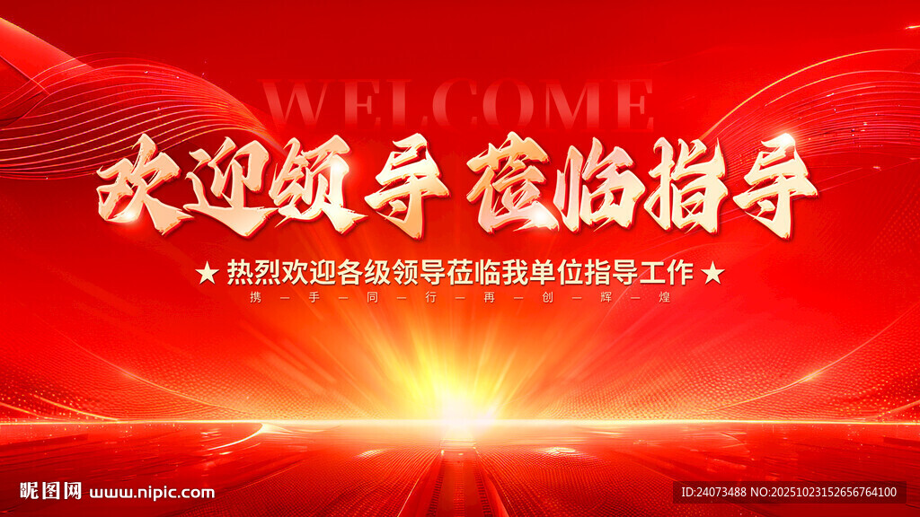 欢迎领导莅临指导背景图