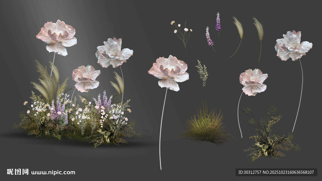 手绘花卉植物素材集合