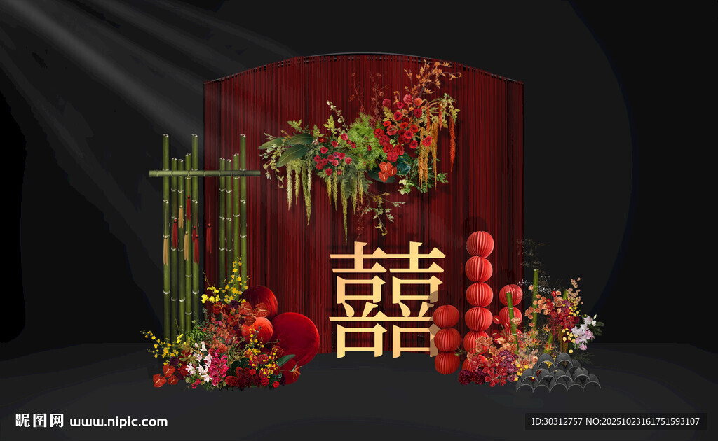 中式婚礼装饰摆件