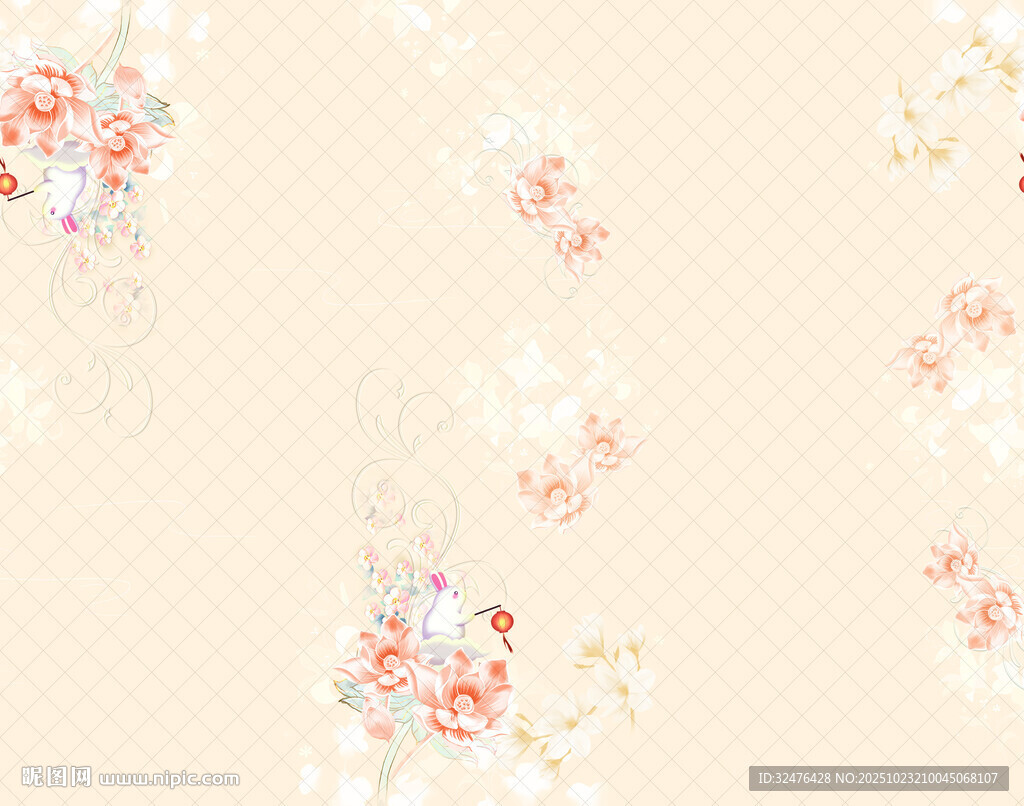 淡雅花卉图案背景