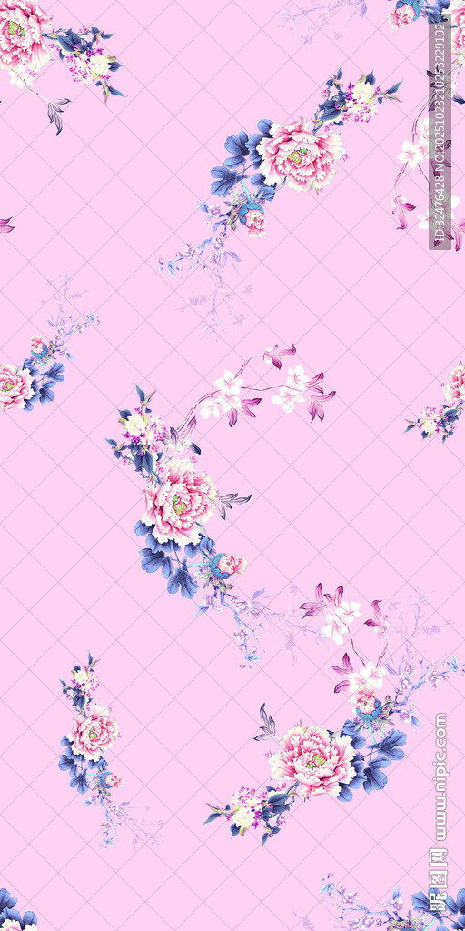 粉色花卉图案背景