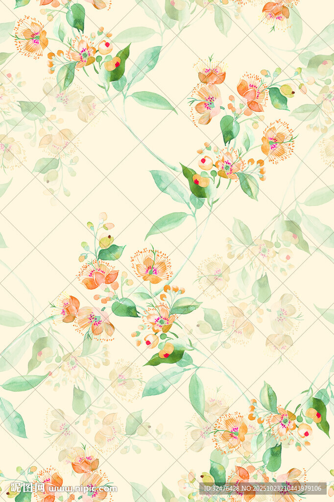 清新花卉图案背景