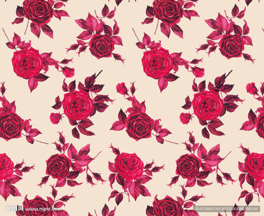 黄底粉红花卉图案背景