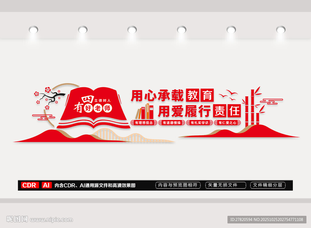 四有好老师文化墙