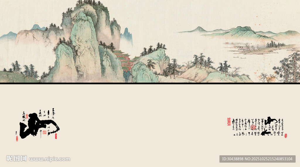 茶叶礼盒中式山水间的灵动黑鹿