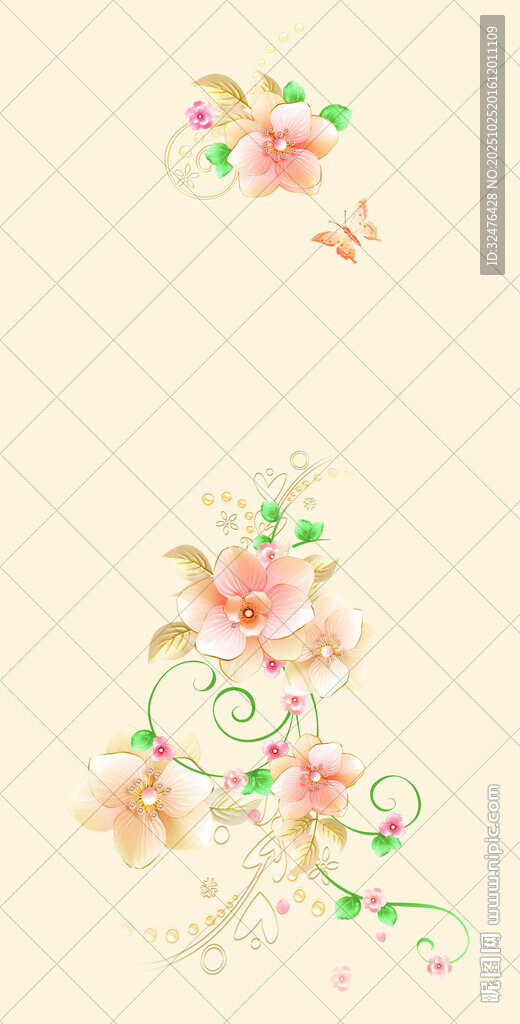 花卉装饰图案背景图