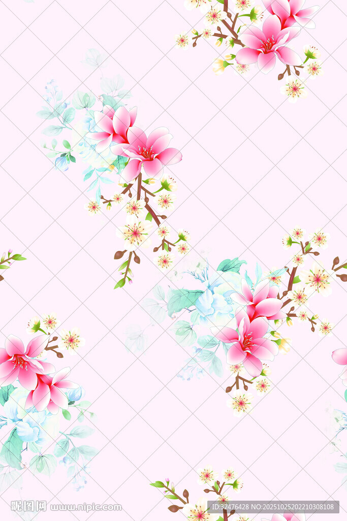 水彩花卉图案背景