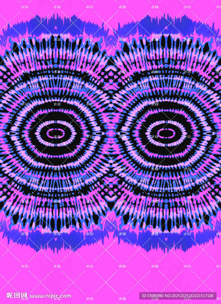 梦幻紫色对称几何图案