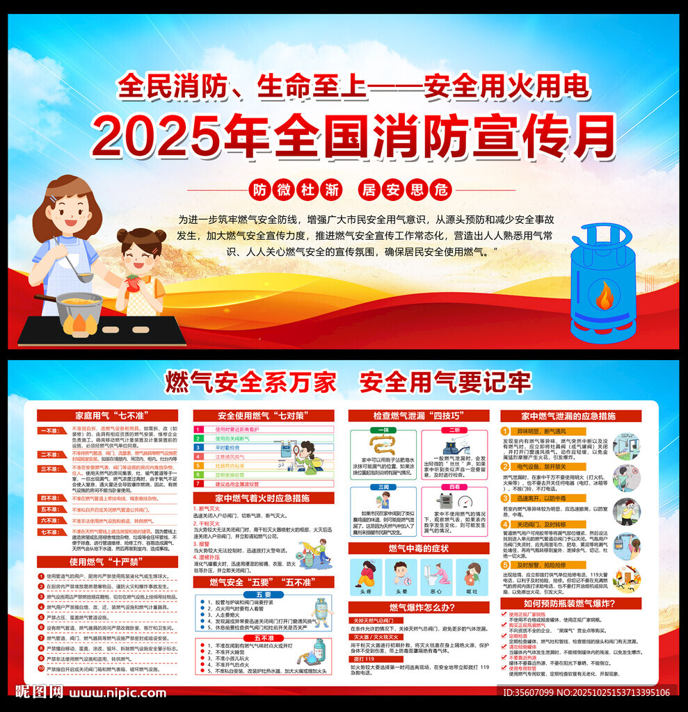 2025消防安全月展板