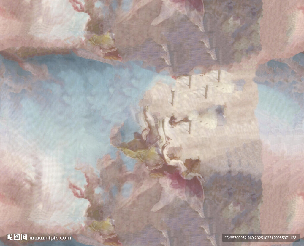 梦幻水彩风抽象艺术画面