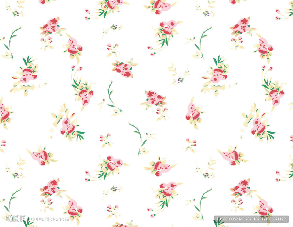 清新碎花图案背景