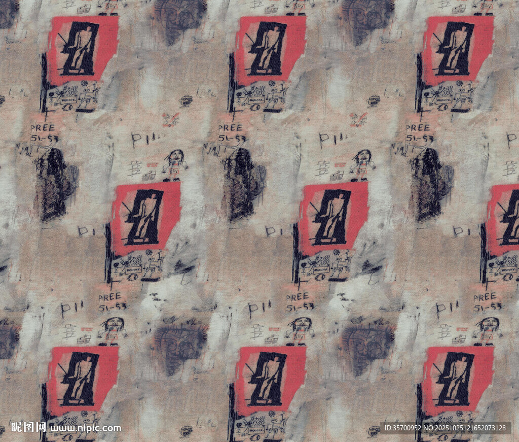 抽象人物图案背景