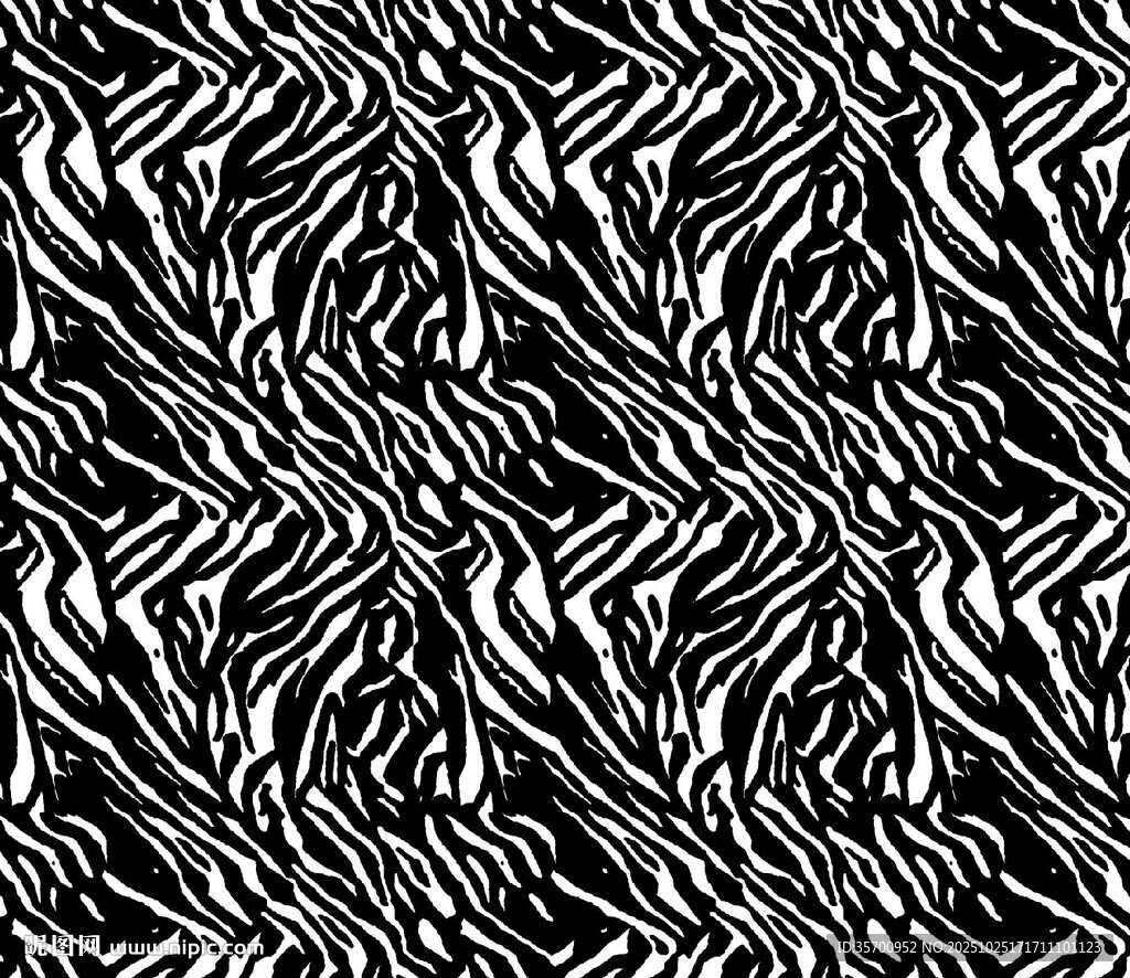 黑白几何线条抽象图案