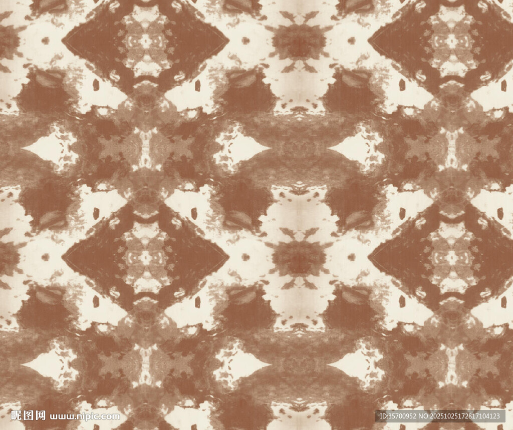 复古棕白几何花纹图案