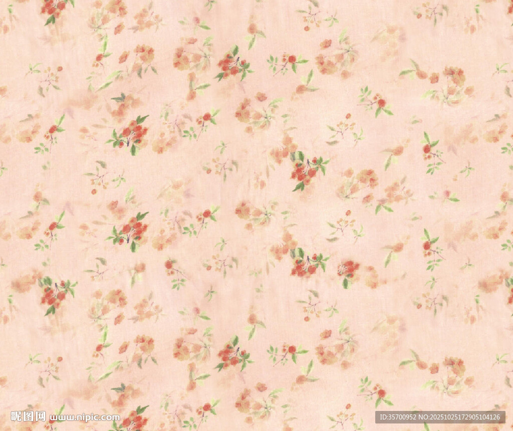 粉色碎花图案布料纹理