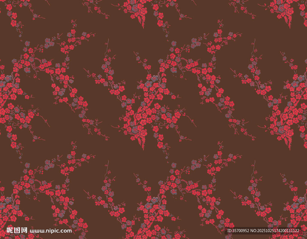 深红背景上的粉色斑驳图案