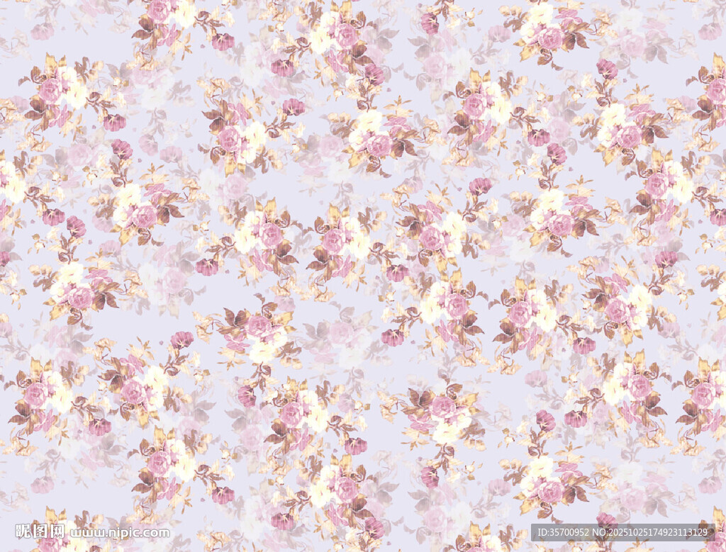 淡粉色碎花图案背景