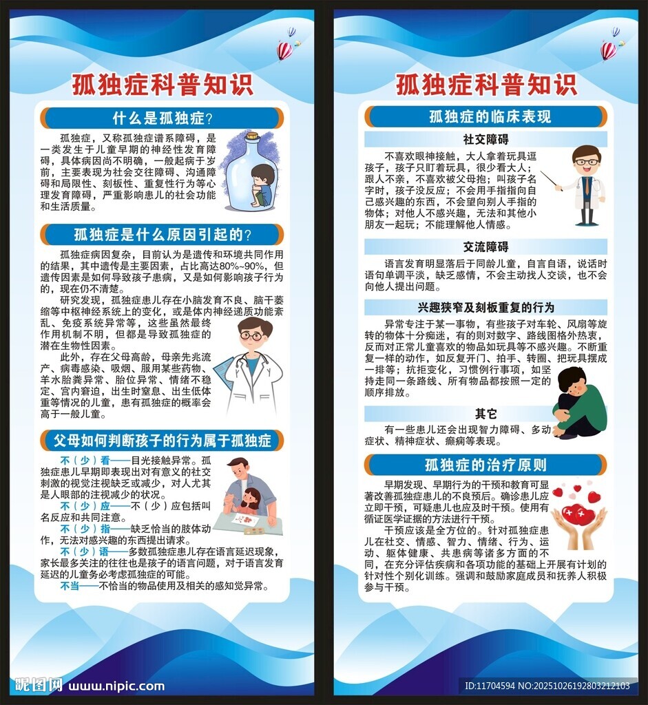 世界孤独症日展架