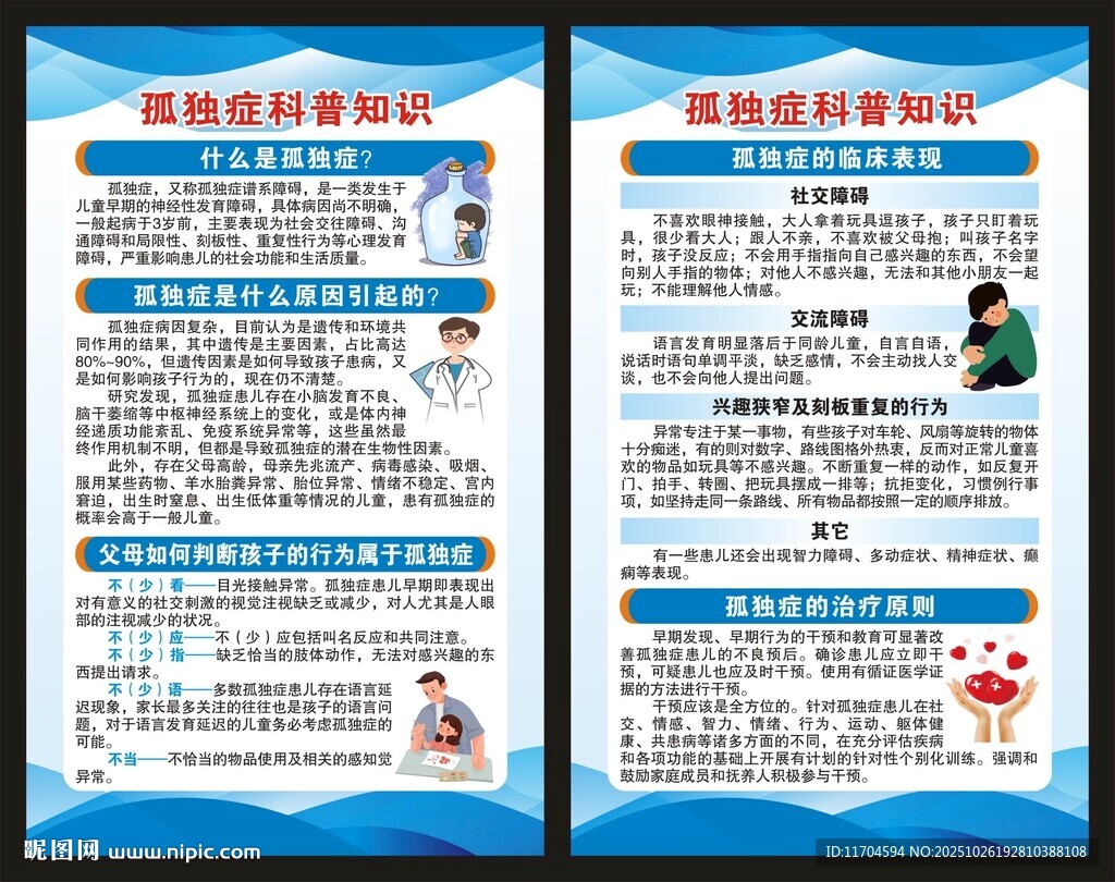 世界孤独症日展板