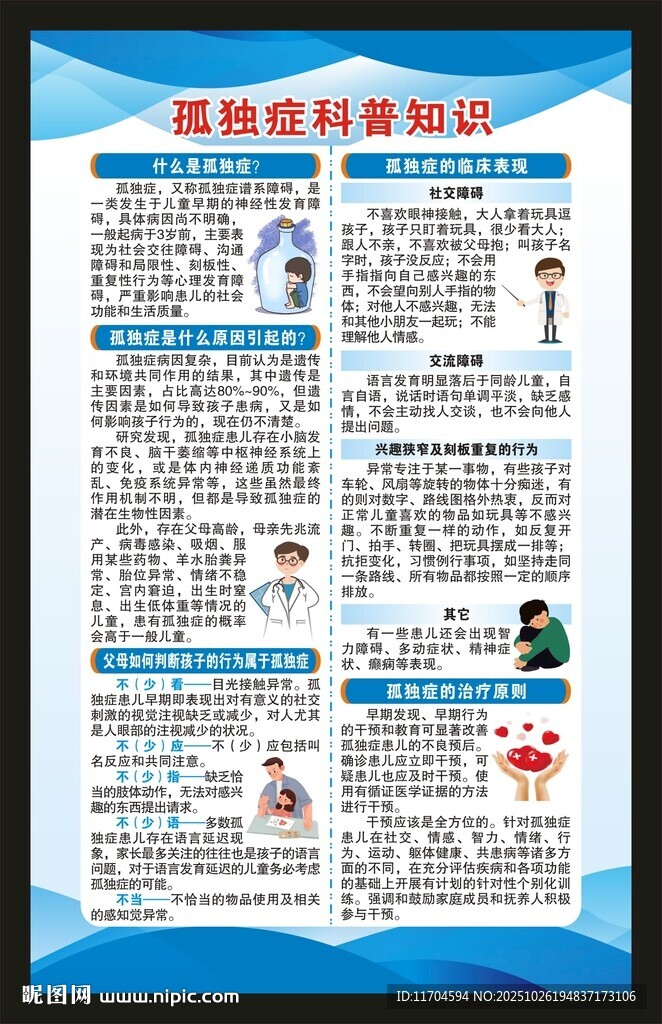 世界孤独症日海报