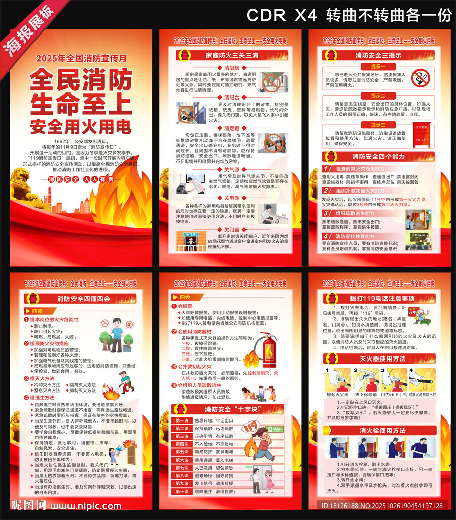 2025消防宣传月海报