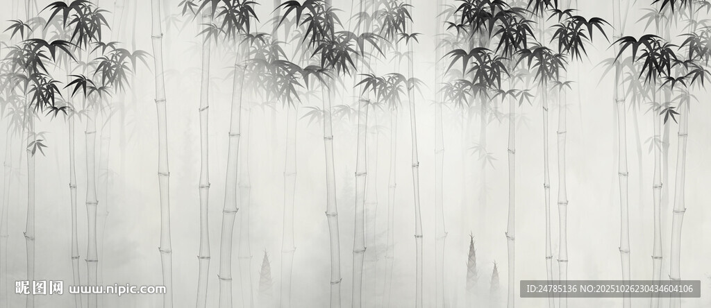 水墨竹影
