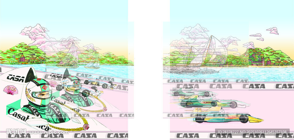 春日河畔游乐场景观图