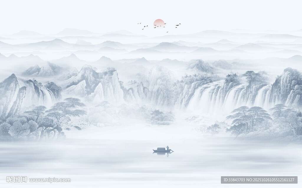 山水水墨画