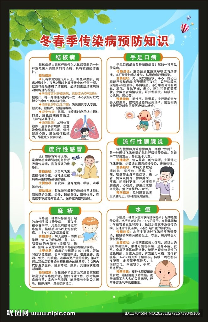 传染病预防知识海报
