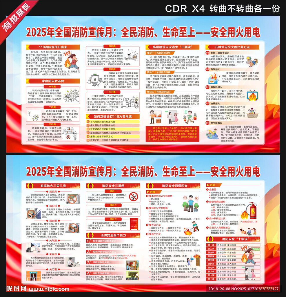 2025消防月展板