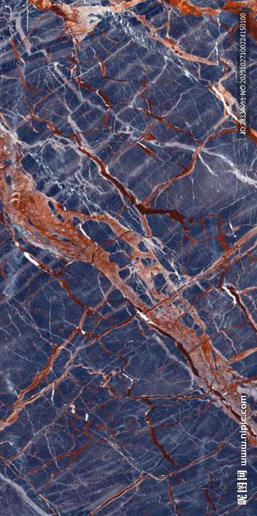 蓝棕纹理大理石石材