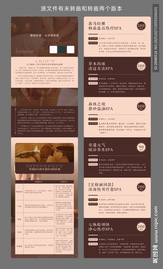 ins风瑜伽SPA折页设计