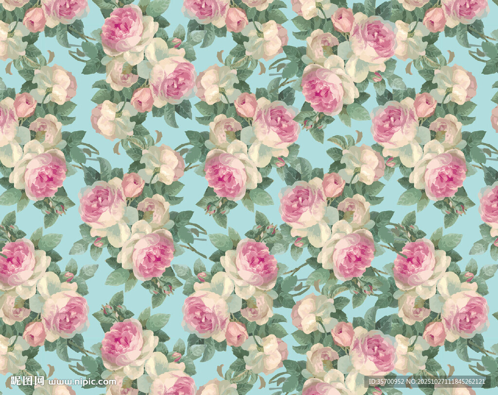 复古花卉图案背景