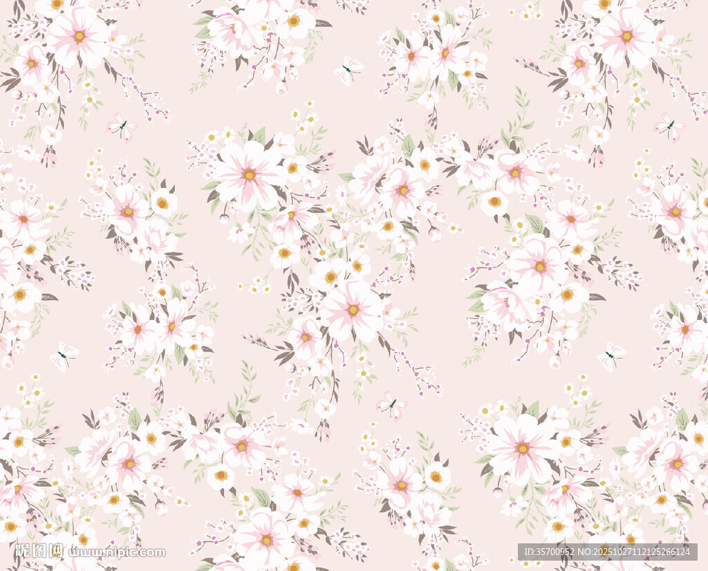 粉色花卉图案背景