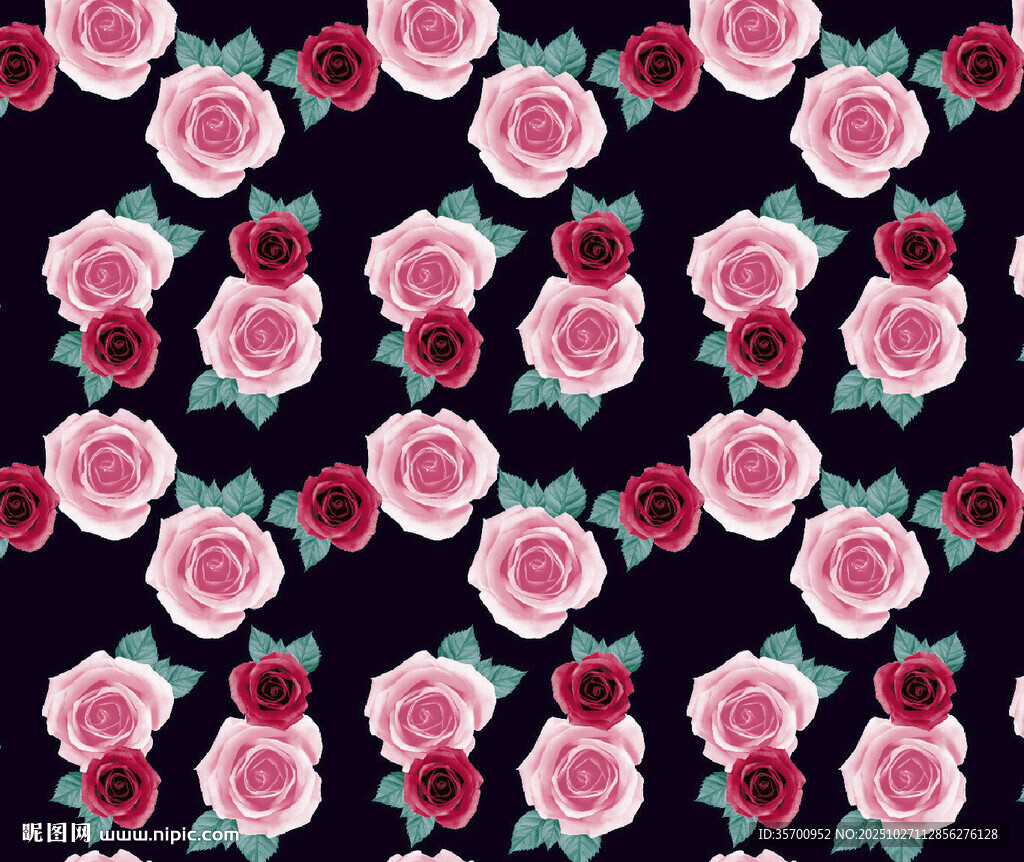 玫瑰花卉图案背景纹理