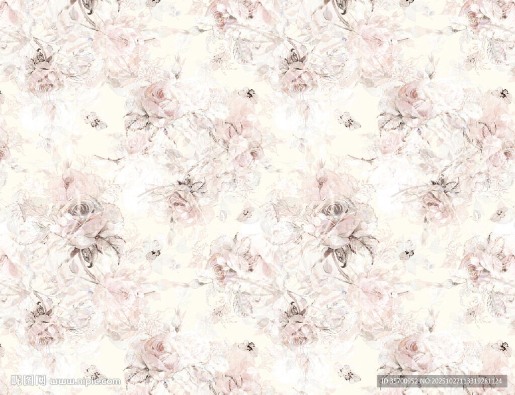 粉色花卉图案背景纹理