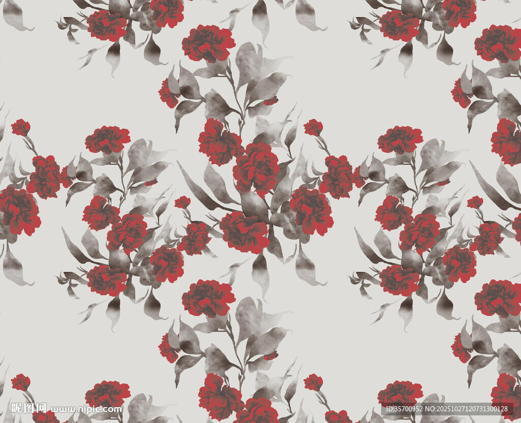 花卉图案背景 复古风设计