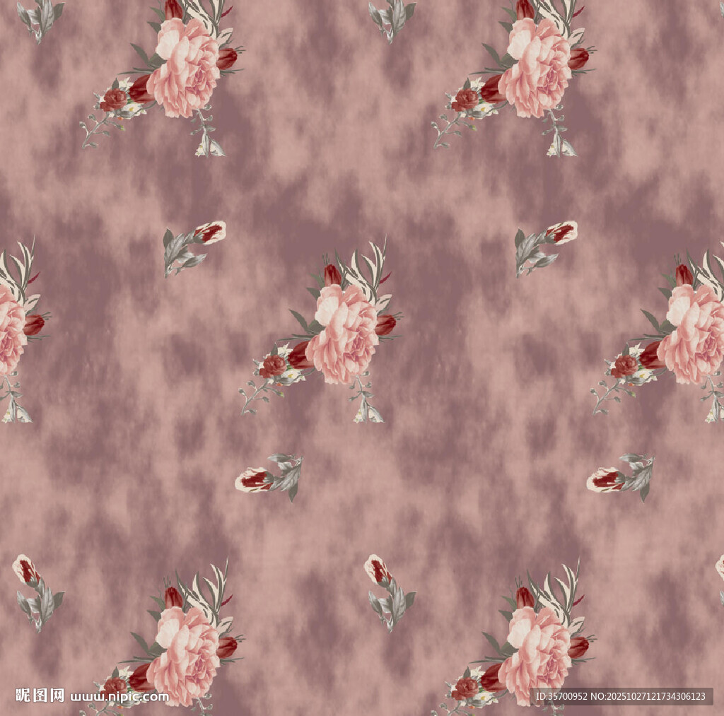 淡紫色底花卉图案纹理