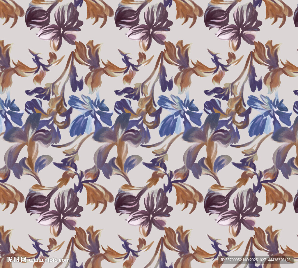 花卉图案布料纹理设计