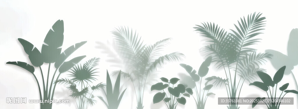 雾气磨砂膜效果绿植贴图