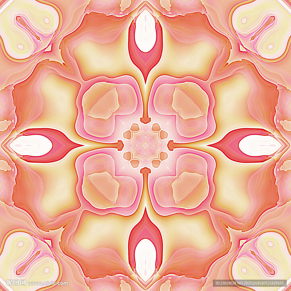 梦幻渐变对称几何图案