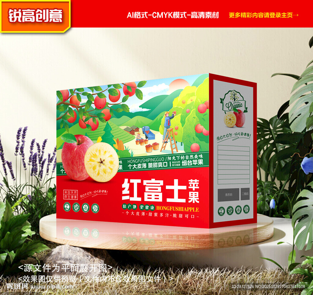 苹果包装 红富士礼盒
