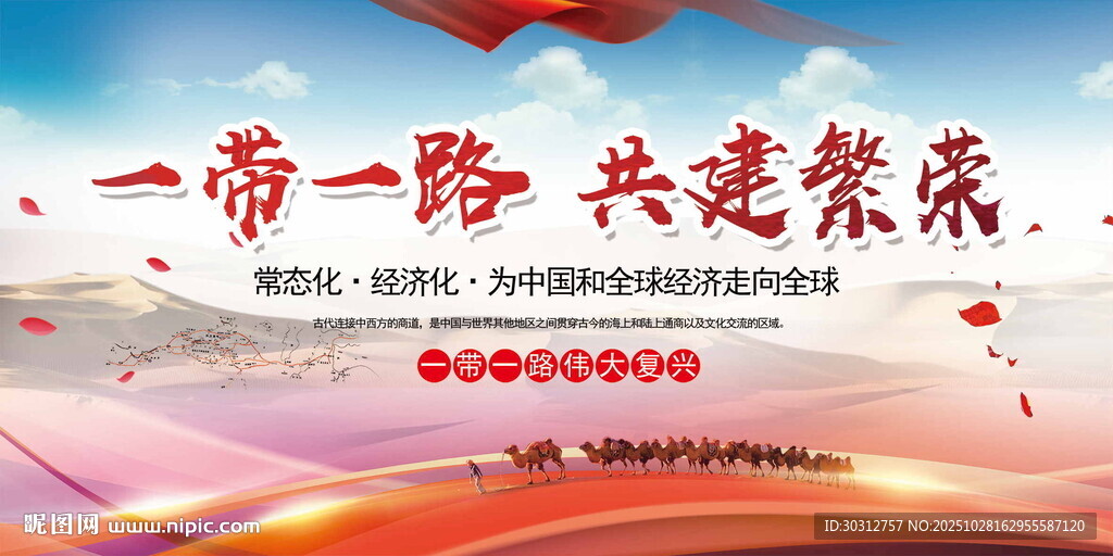 一带一路共建繁荣宣传图