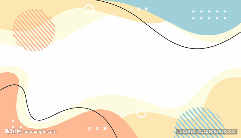 简约几何线条多彩背景图