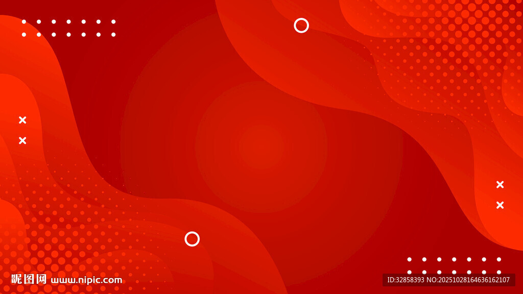 红色渐变抽象几何背景图