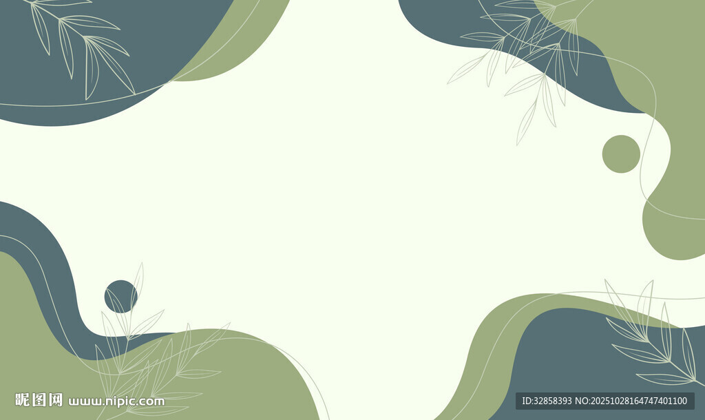 抽象几何风自然景观图案