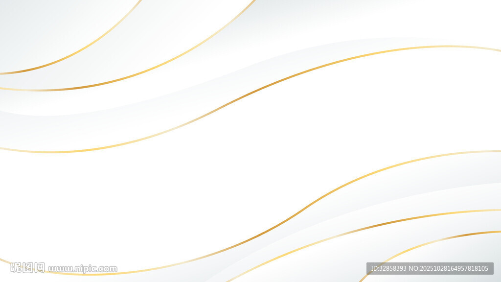 白色金纹波浪背景图