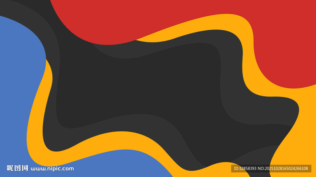 抽象多彩几何色块图案