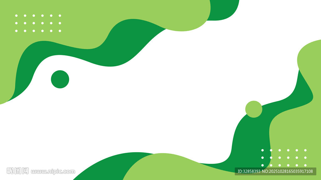 清新绿色抽象几何背景图